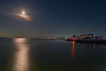 moon over the lake