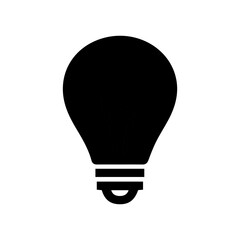light bulb black icon sticker