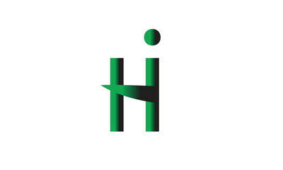 Hi Initial letter logo design