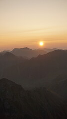 autumn sunrise in the mountains