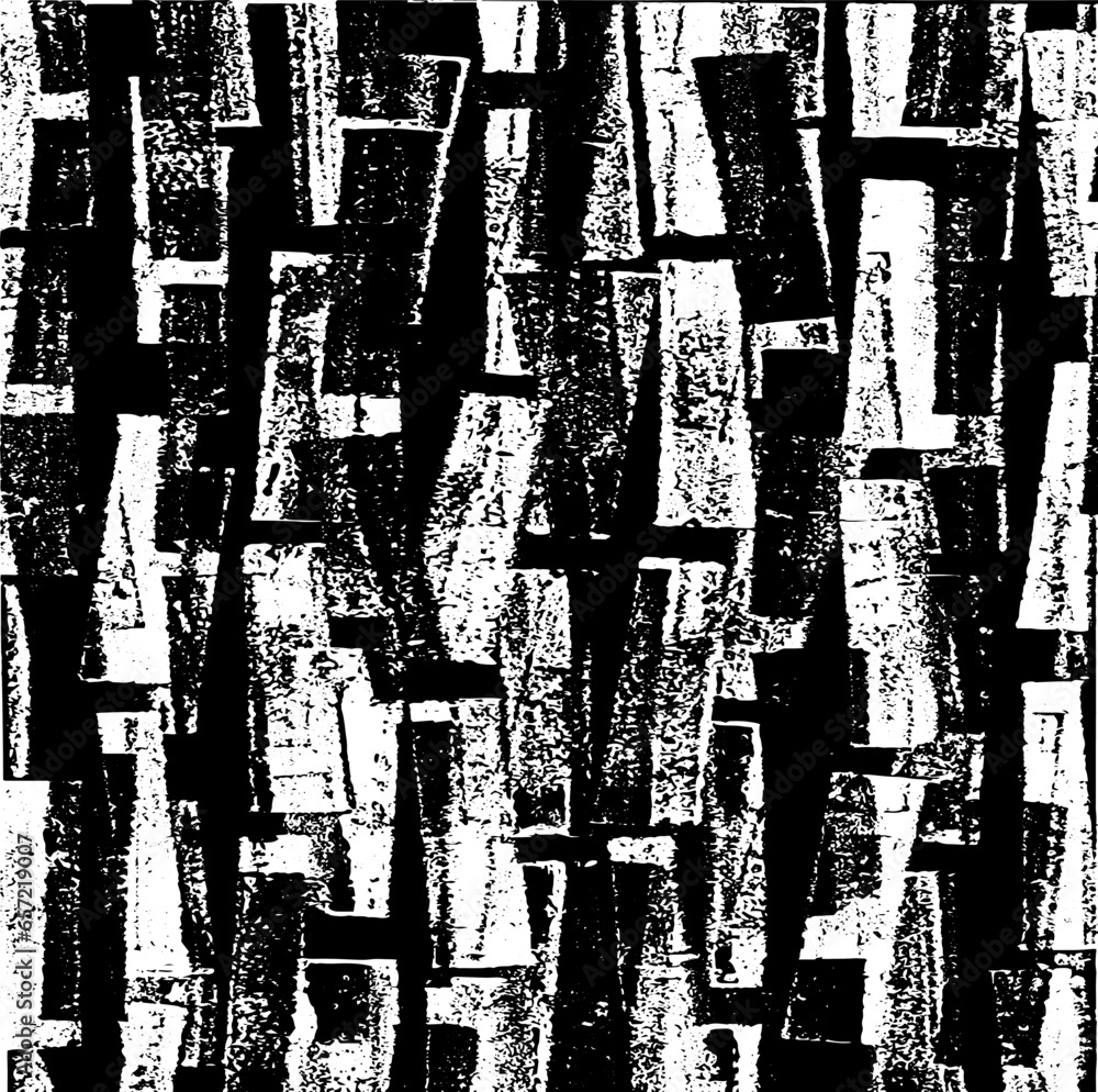 Poster monochrome texture composed of irregular graphic elements. distressed uneven grunge background. abst