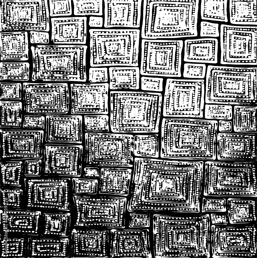 Poster rough, irregular texture composed of monochrome geometric elements. overlay distressed grunge backgr