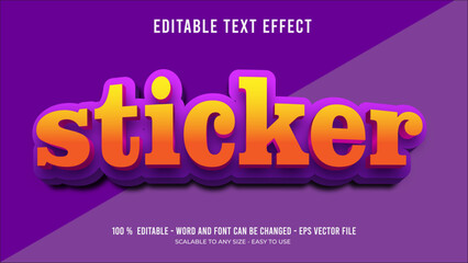 Fototapeta premium sticker editable text effect