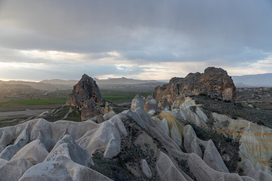 Goreme Historical National Park - Meskendir Valley in the Rain at Sunset