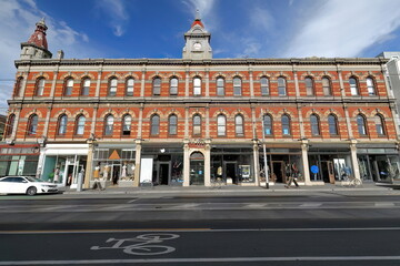 Heritage building from AD 1888, southeastern corner of Brunswick and Greeves Streets, Fitzroy suburb. Melbourne-Australia-994
