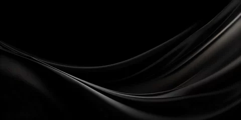 Deurstickers Background with elegant black wave © Gabriela