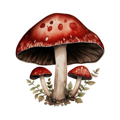 Mushroom Fungi Toadstool Illustration Clipart Collection. Nature Botanical Enchanting fungus toadstool whimsical nature sublimation.