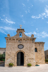 Fototapeta na wymiar Birgu, Malta, May 1, 2023. St. Anne's Chapel is a Roman Catholic chapel located at Fort St Angelo in Birgu, Malta.