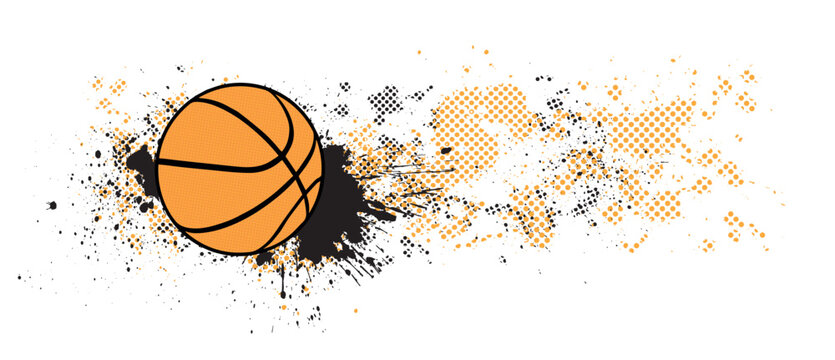 Basketball ball icon on white background	