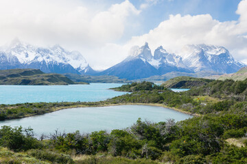Fototapeta na wymiar Chilean Patagonia landscape, Torres del Paine National Park