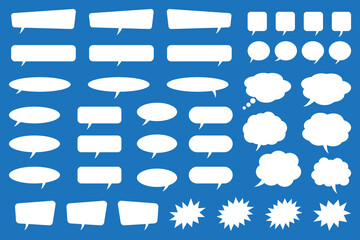 Speech bubbles. Speak bubble text, cartoon chatting box, message box. Cartoon balloon word design.
