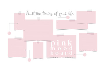 Vector photo collage template moodboard pictures grids vector illustration