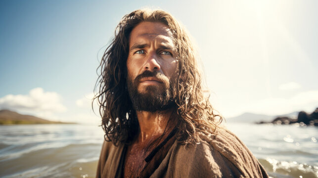 John the Baptist the advertiser of Jesus Christ imprisoned in prison by order of King Herod Antipas Generative AI Illustration