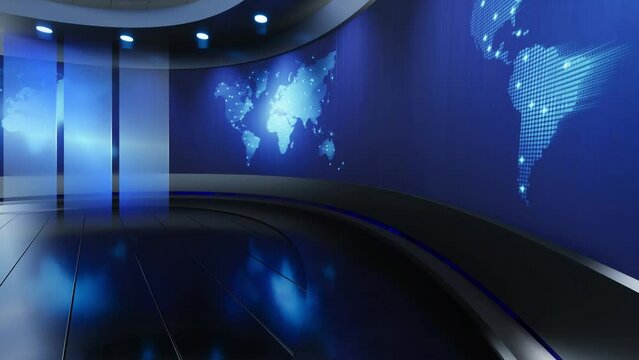 3D Virtual Studio, News Studio Background