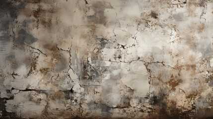 Abstract Old Retro Grunge Concrete Cracked Wall Highly Textured Detailed Background