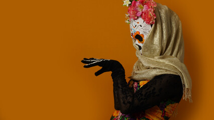  Day of the dead, sugar skull, halloween, calavera Catrina, Catrina costume. 