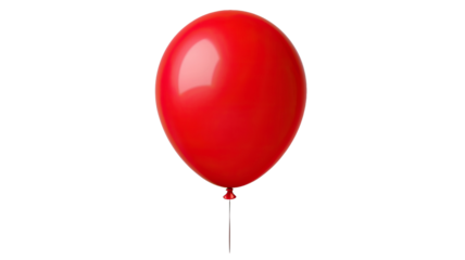 Red balloon isolated on transparent or white background