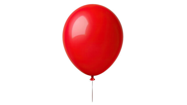 Fototapeta Red balloon isolated on transparent or white background