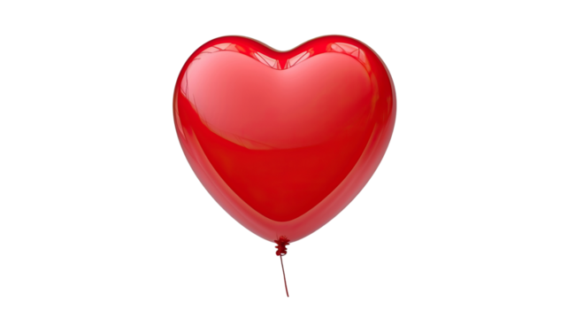 Red heart-shaped balloon