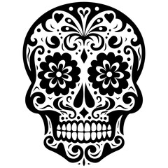 sugar skull vector illustration 