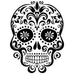 sugar skull vector illustration 