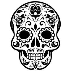 sugar skull vector illustration 