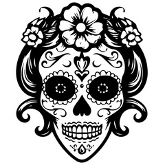 sugar skull vector illustration 