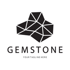 Luxury Polygon Diamond Crystal Line Art,Gem,Gemstone Emerald,Jade,Diamond, Gold, and Precious Jewelry Logo Design