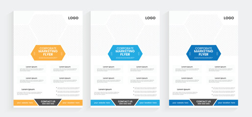 Digital multipurpose corporate business flyer design, Industry type A4 size creative case study cover page, colorful best pamphlet, and A4 paper sheet layout