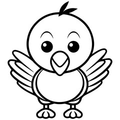 Silhouette turkey on white background. Farm animals collection. Icon