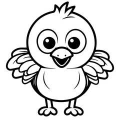 Silhouette turkey on white background. Farm animals collection. Icon