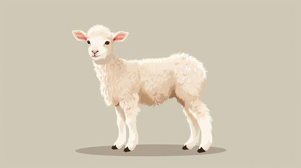Fototapeta premium Simple and Innocent Sheep Art