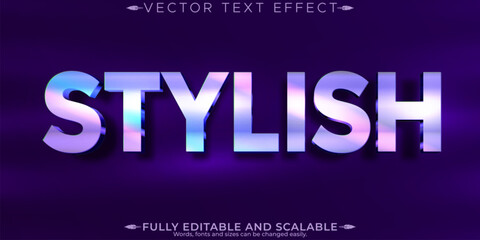 Stylish text effect, editable modern and poster text style