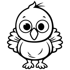 Silhouette turkey on white background. Farm animals collection. Icon