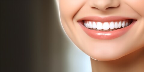 Obraz premium Healthy white teeth, generative AI