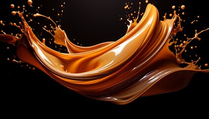 Splash on a dark background, generative AI