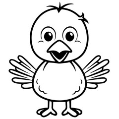 Silhouette turkey on white background. Farm animals collection. Icon