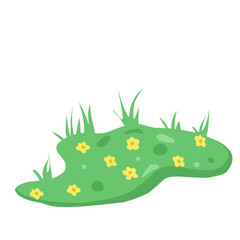 Patch of grass and flower 