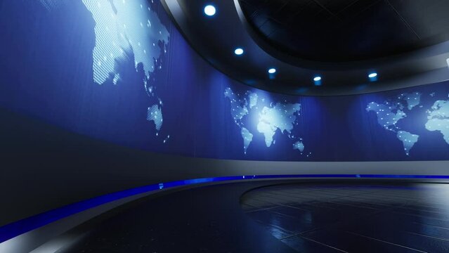 3D Virtual Studio, News Studio Background