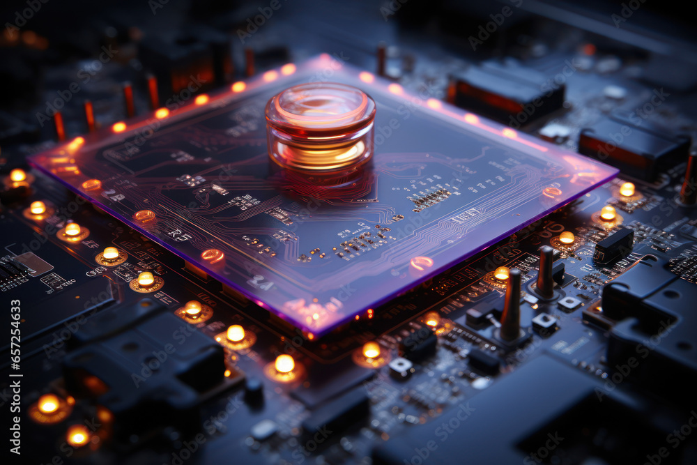 Poster a quantum sensor detecting subtle changes in physical properties, underlining the sensitivity of qua