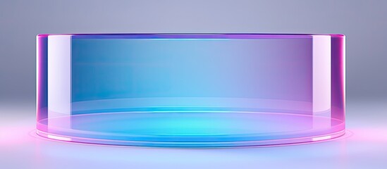 Fototapeta premium Clear sizable tube geometric shape With copyspace for text