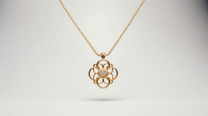 Beautiful and Elegant Woman Gold Jewellery Necklace 
