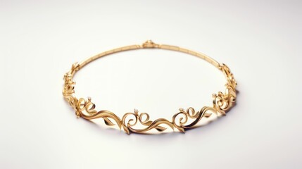 Beautiful and Elegant Woman Gold Jewellery Necklace 