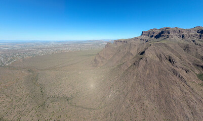 Superstition Mountains By Drone