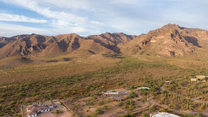 Superstition Mountains By Drone