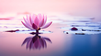 beautiful background with pink lotus flower - obrazy, fototapety, plakaty