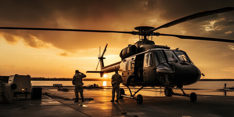 helicopter in flight, generative ai