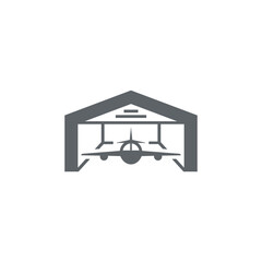 Aircraft enter hangar at airpor