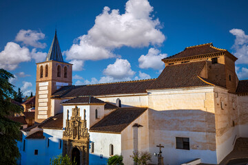 Fototapeta na wymiar Church of Santiago in the old town of Guadix, Granada, Andalusia, Spain in broad daylight