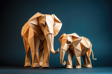 Origami Paper Elephants